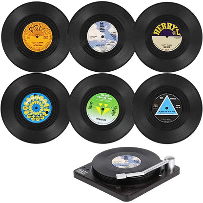 Vinyl Record Style Coasters