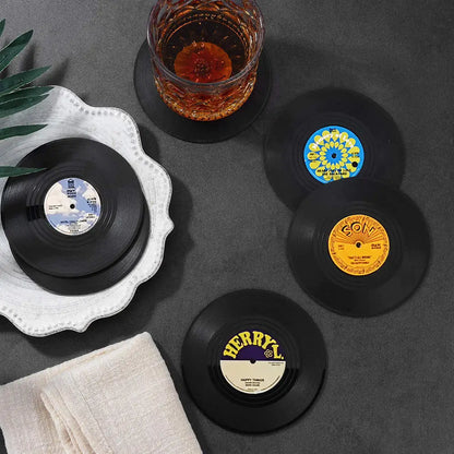 Vinyl Record Style Coasters