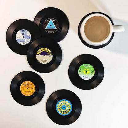 Vinyl Record Style Coasters