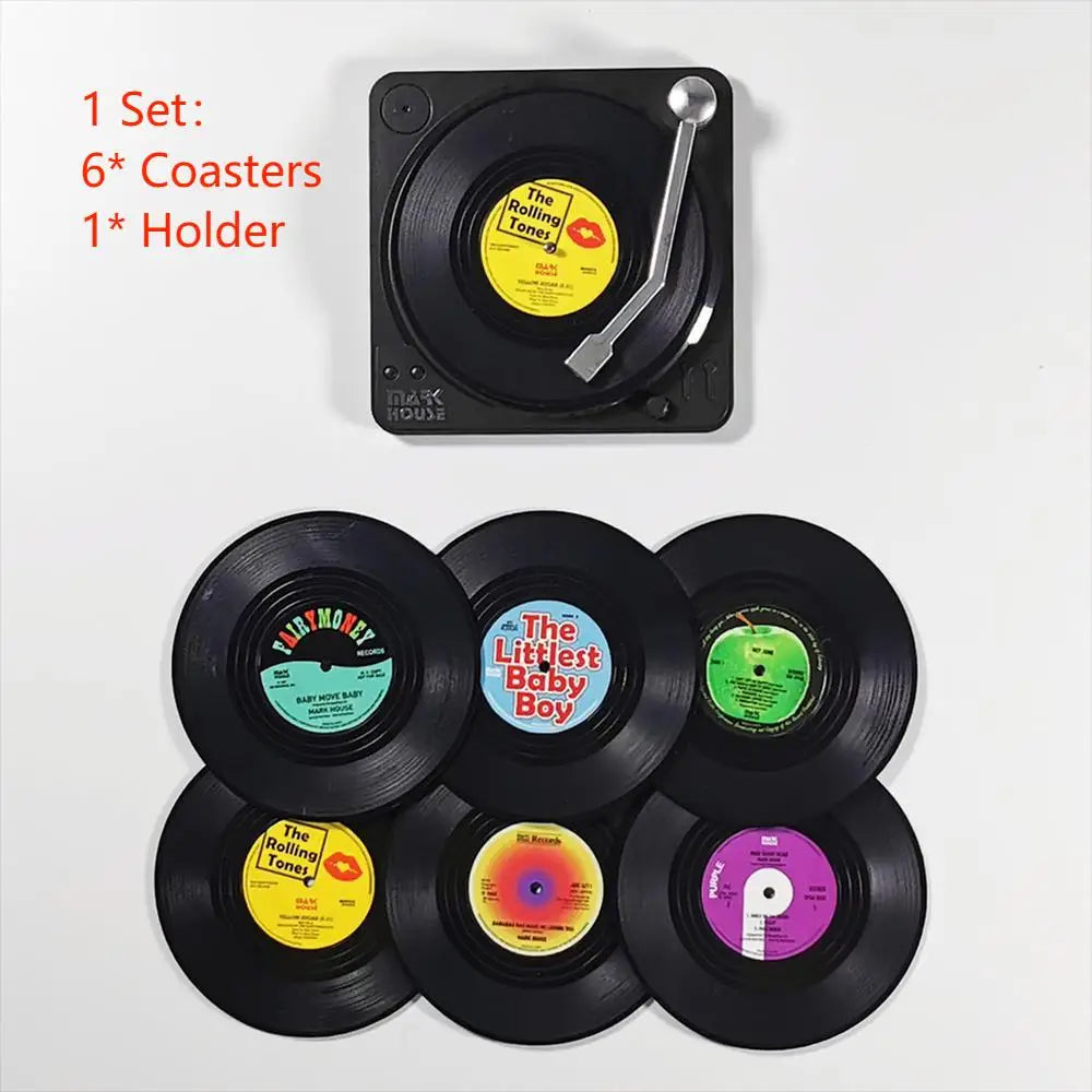Vinyl Record Style Coasters